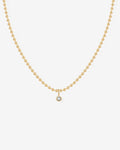 Beaded Chain Solitaire Pendant