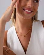 Beaded Chain Solitaire Pendant