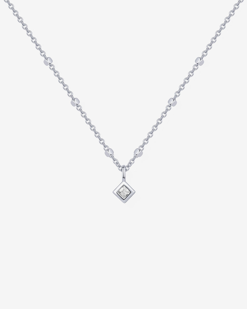 Statement Square Chain Princess Pendant