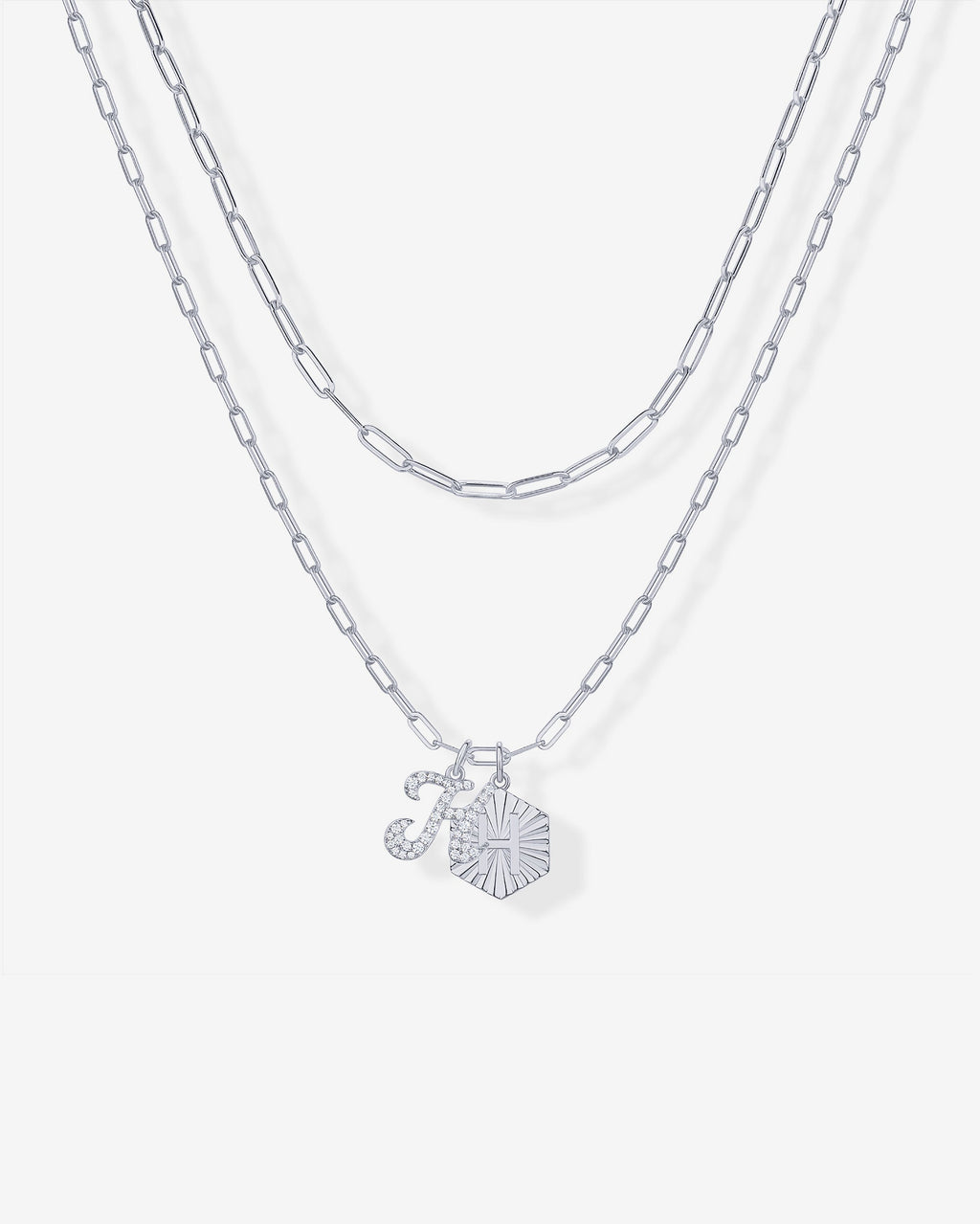 Initial Layered Pendant