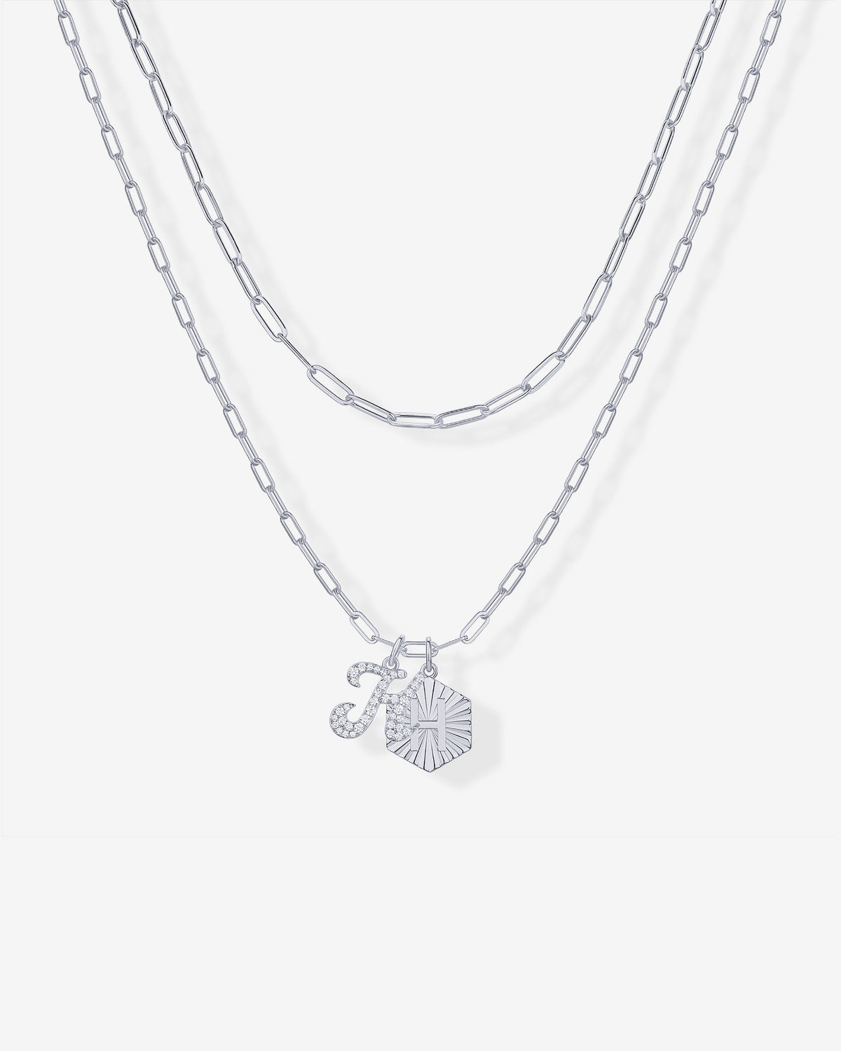 Initial Layered Pendant