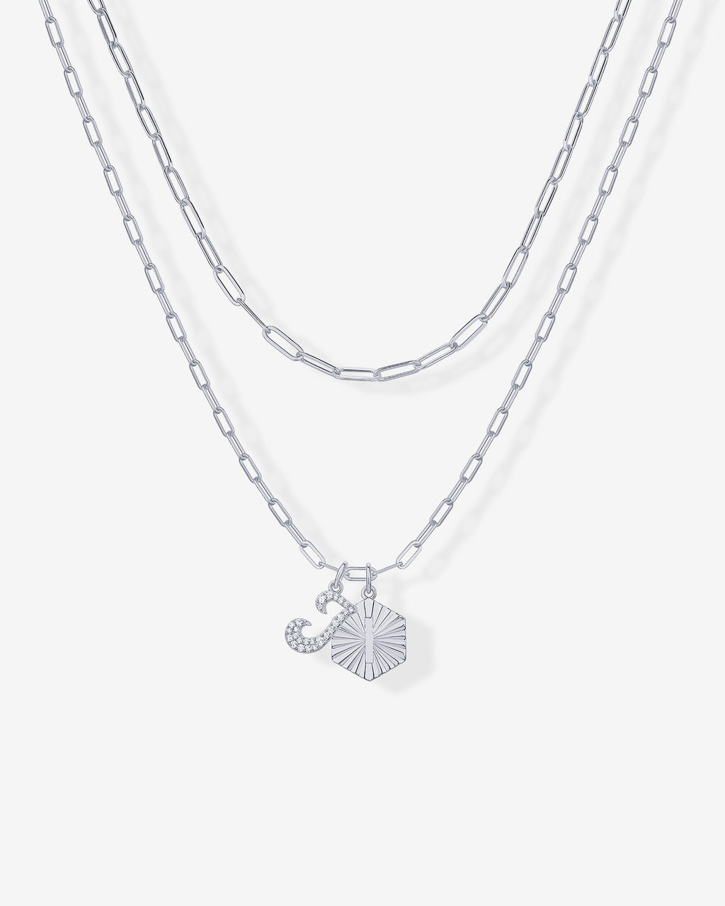 Initial Layered Pendant