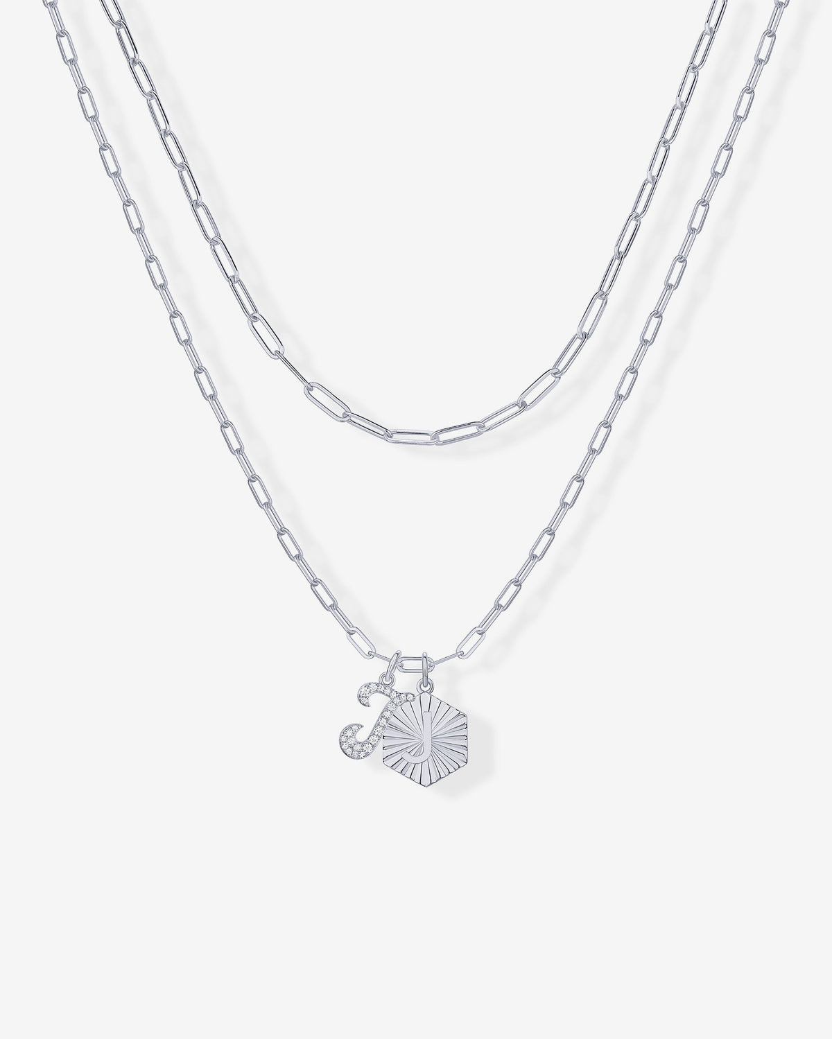 Initial Layered Pendant