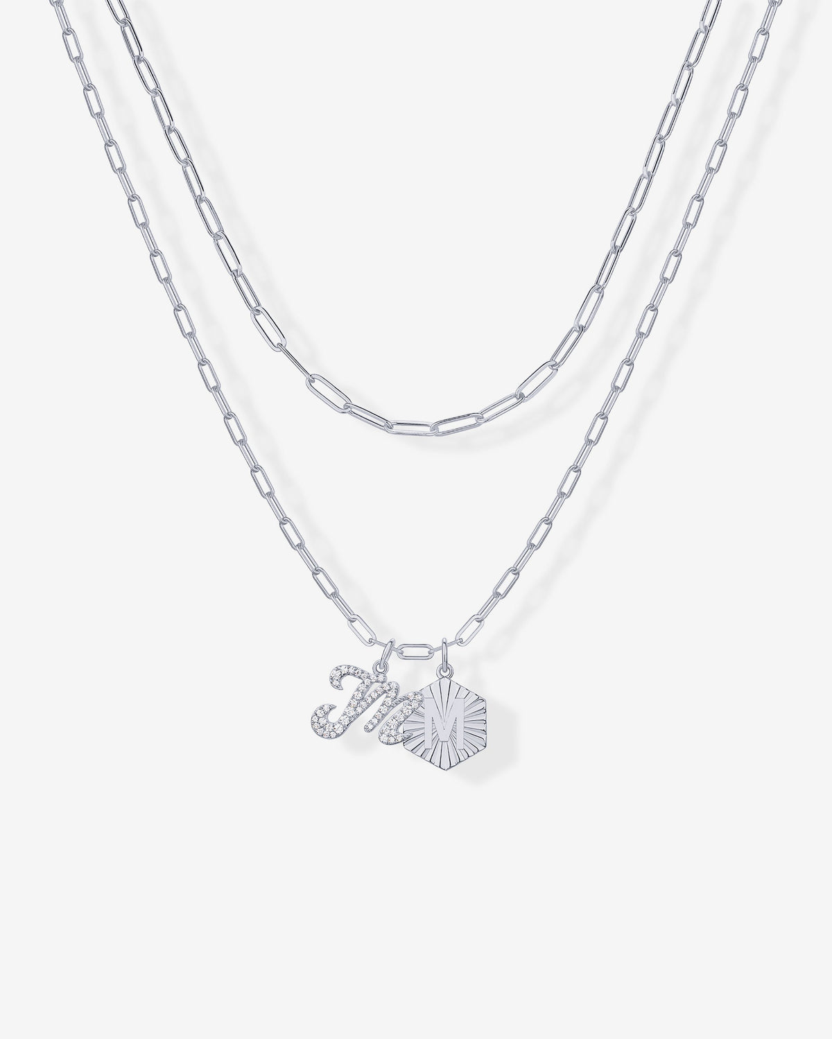 Initial Layered Pendant