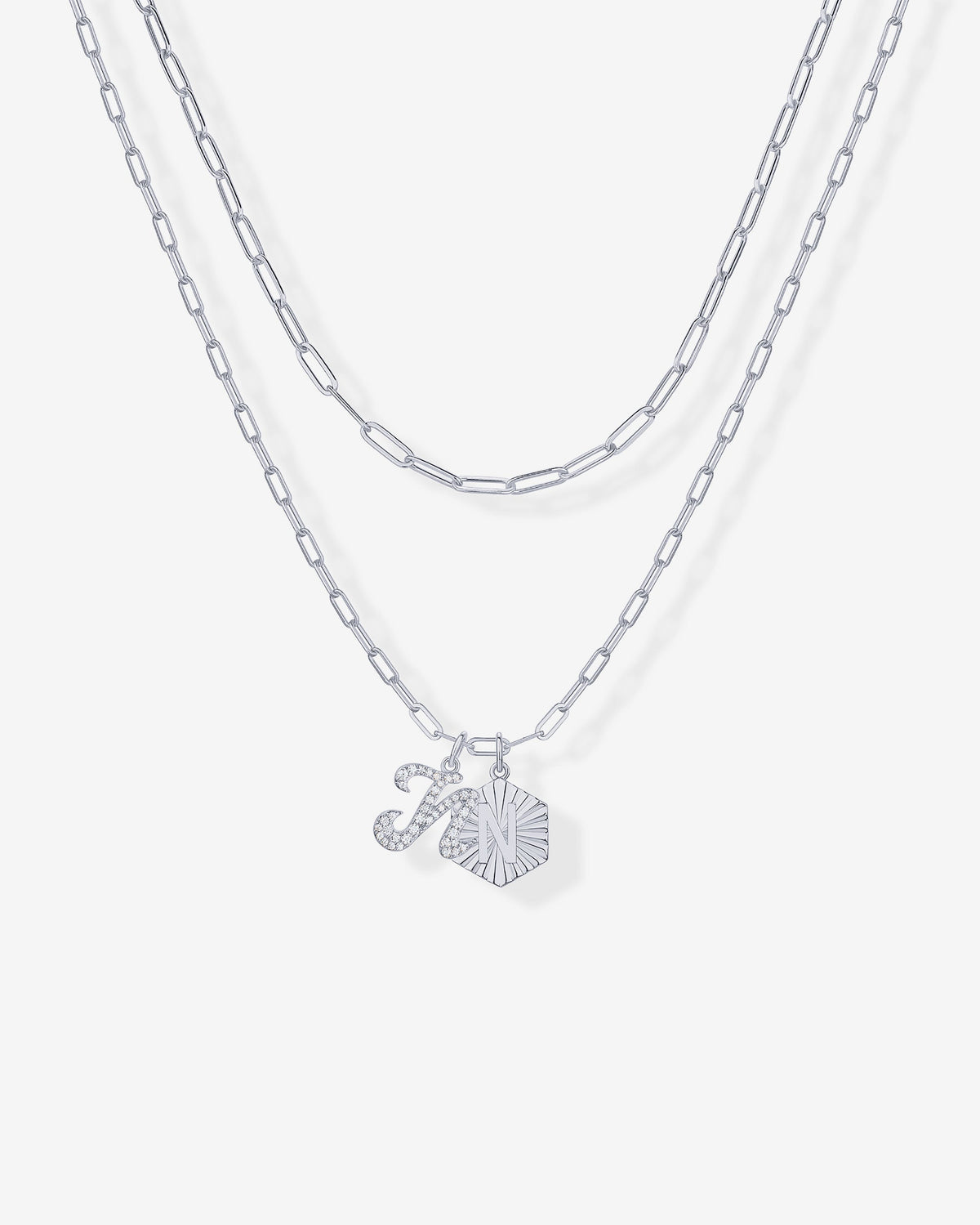 Initial Layered Pendant