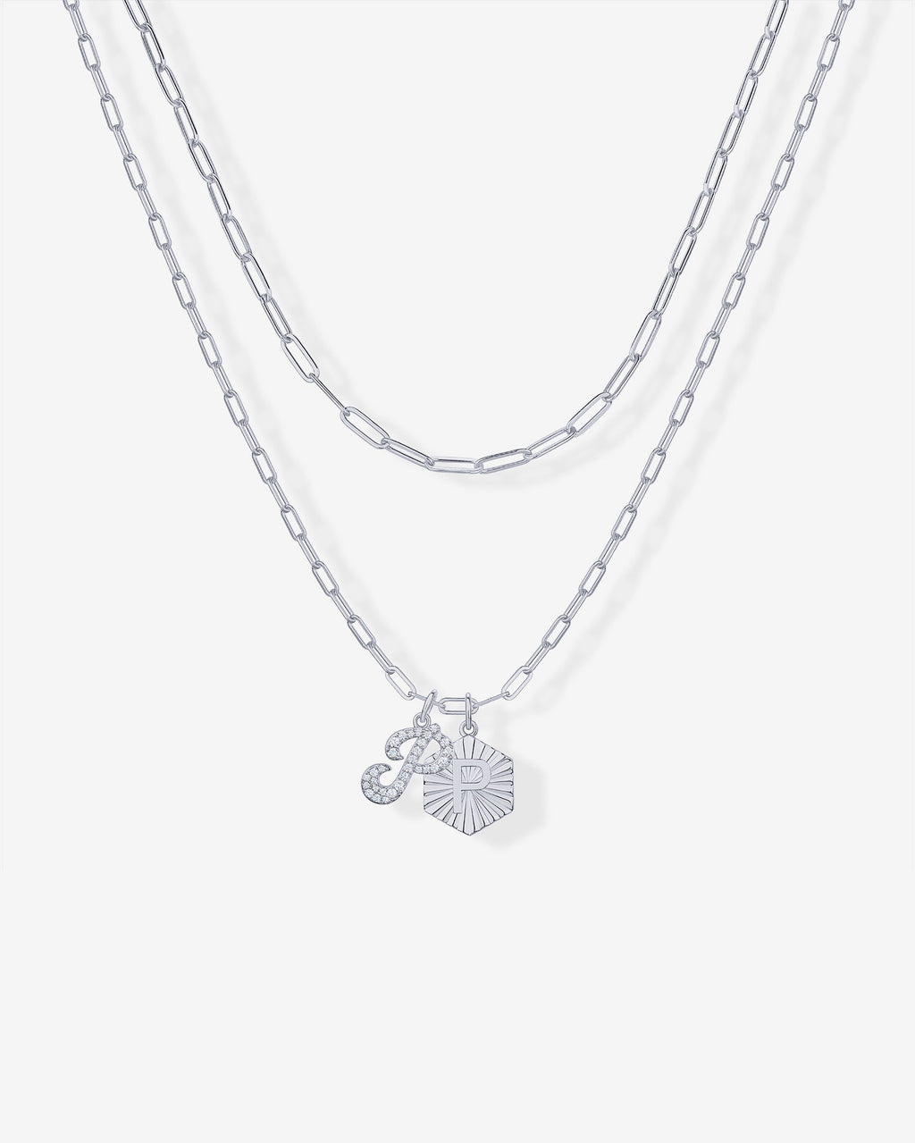 Initial Layered Pendant