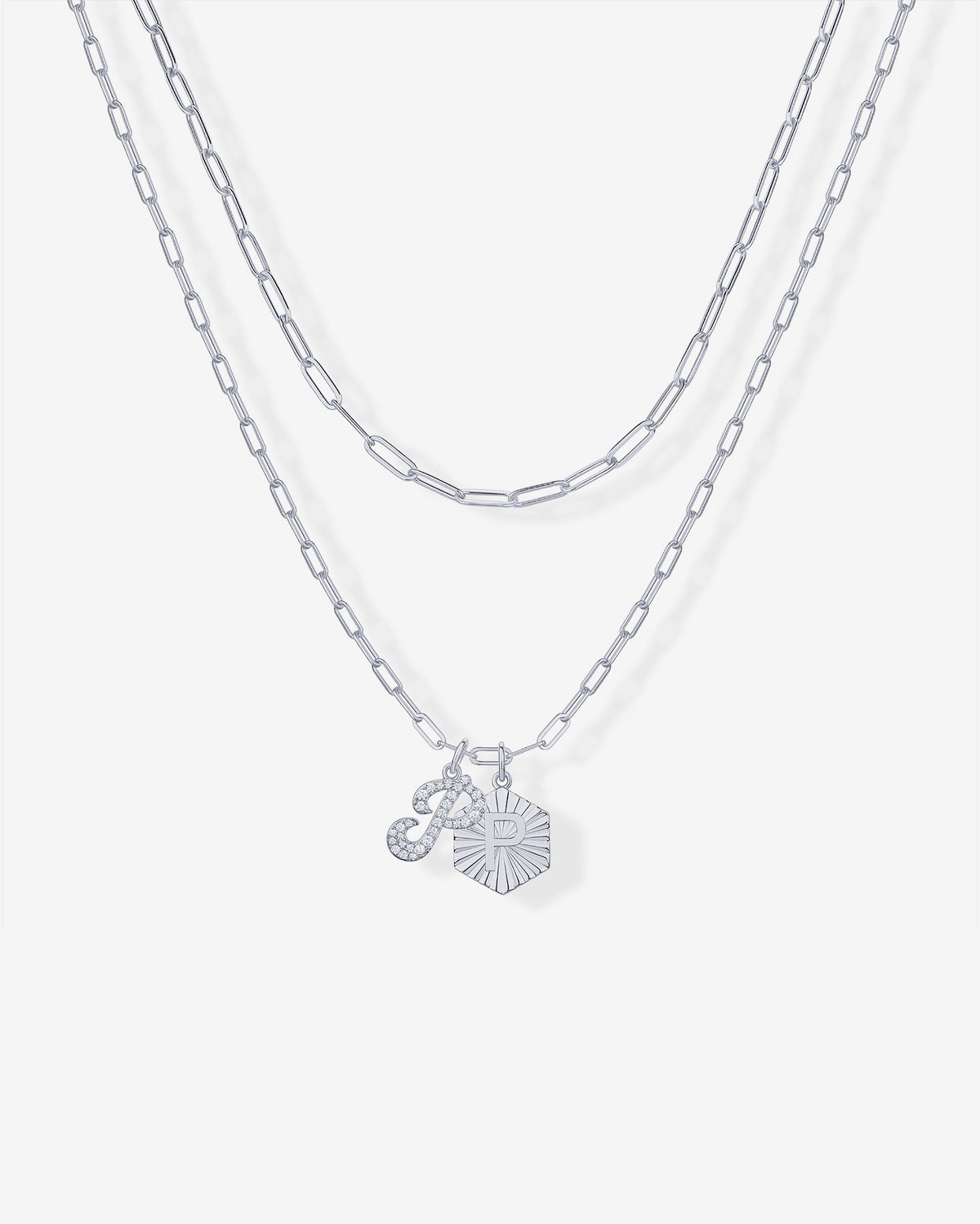 Initial Layered Pendant