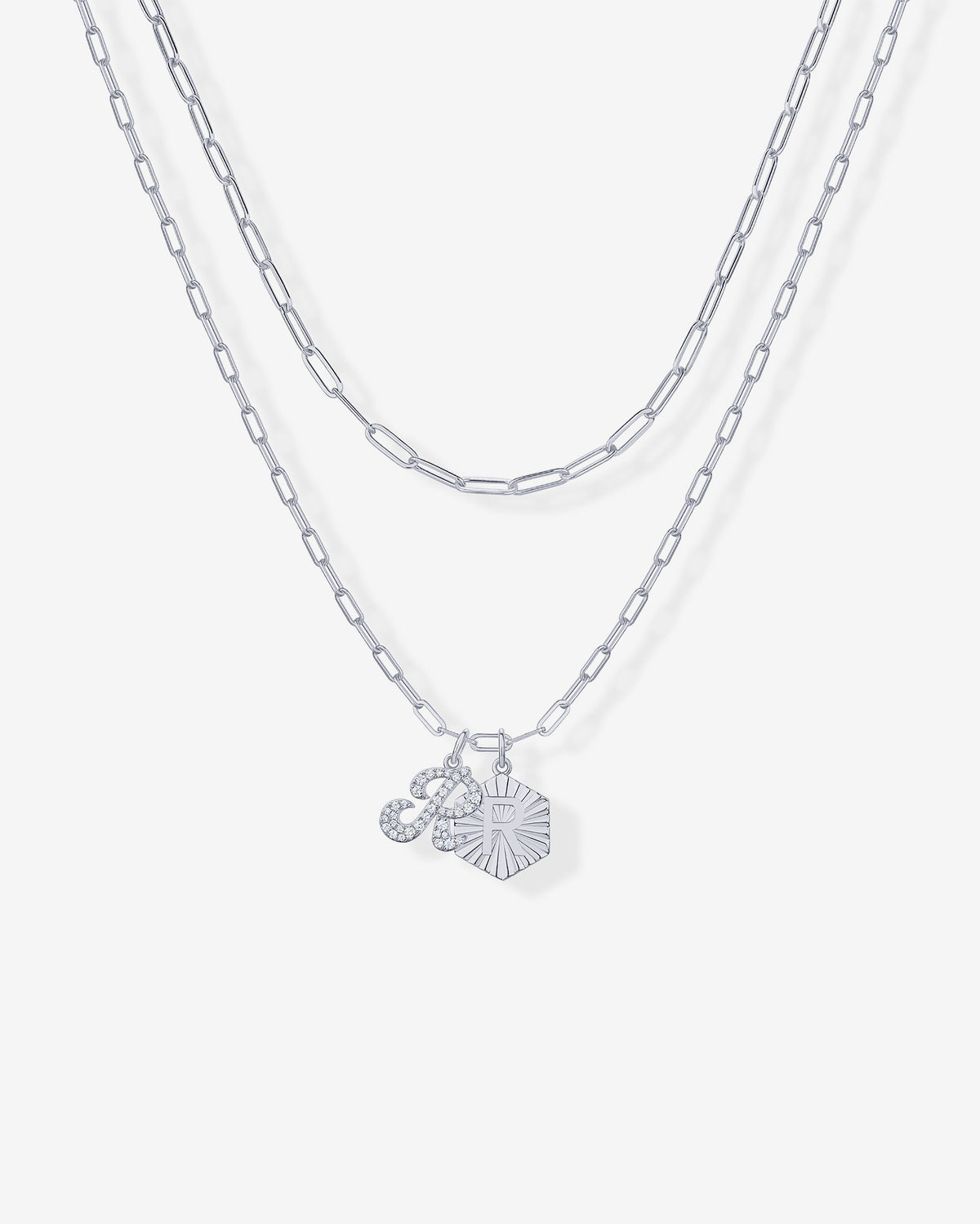 Initial Layered Pendant