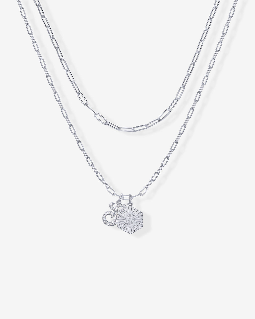Initial Layered Pendant