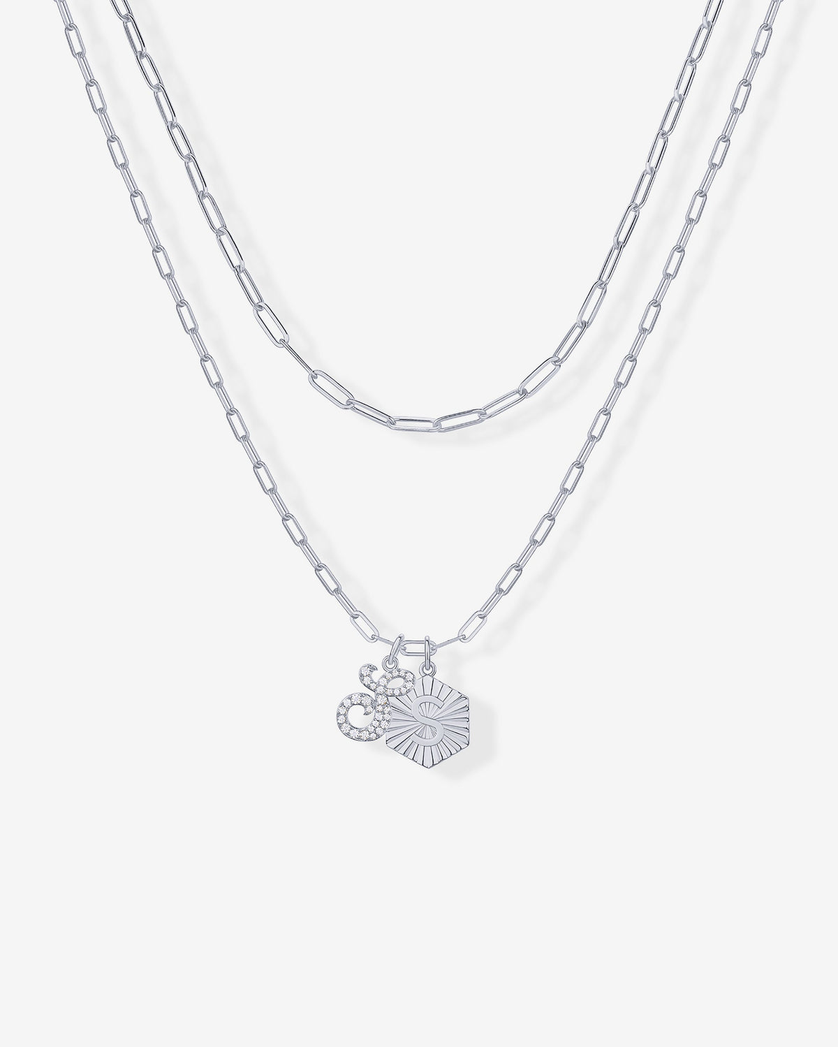 Initial Layered Pendant