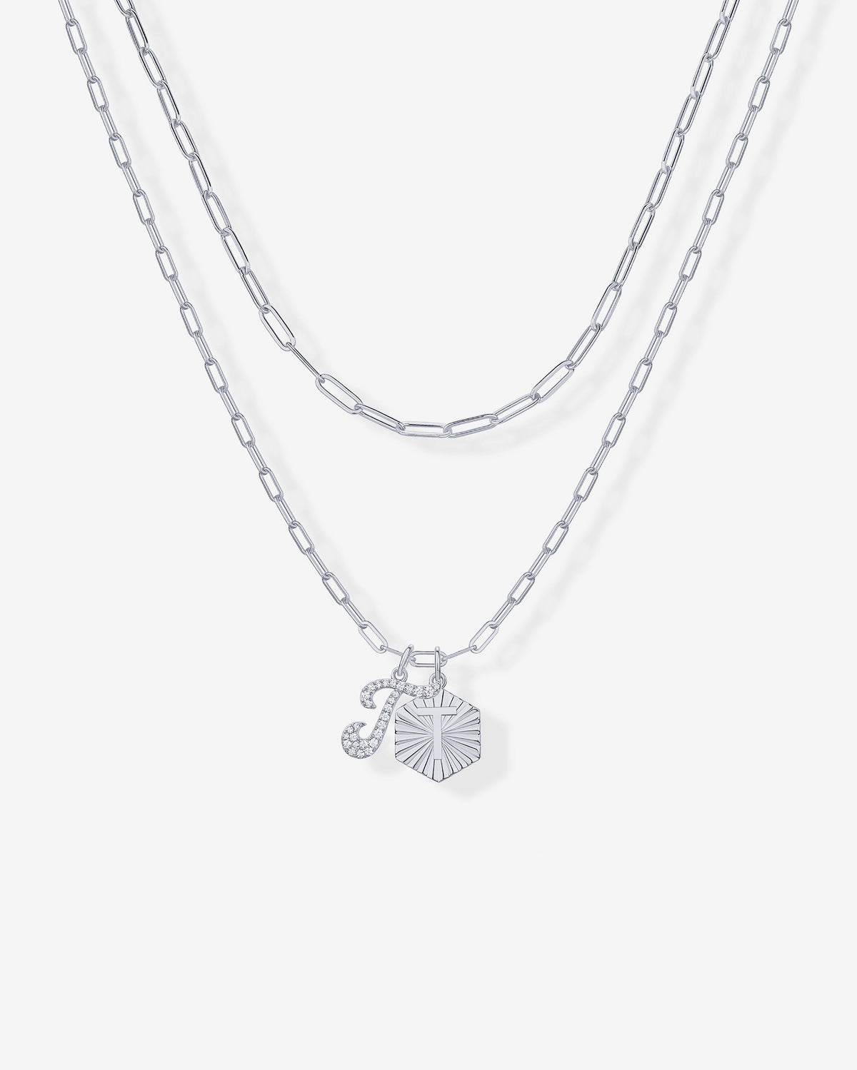 Initial Layered Pendant