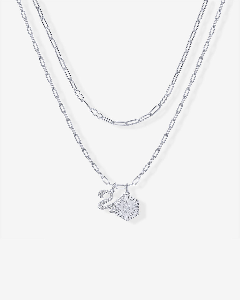 Initial Layered Pendant