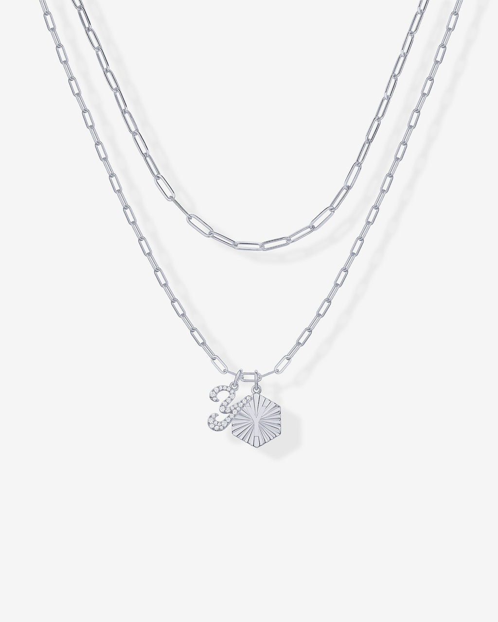 Initial Layered Pendant