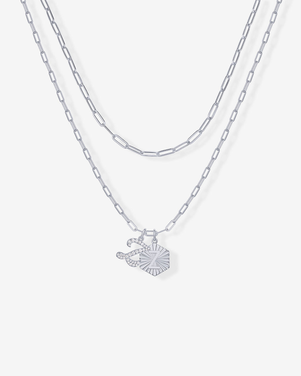 Initial Layered Pendant
