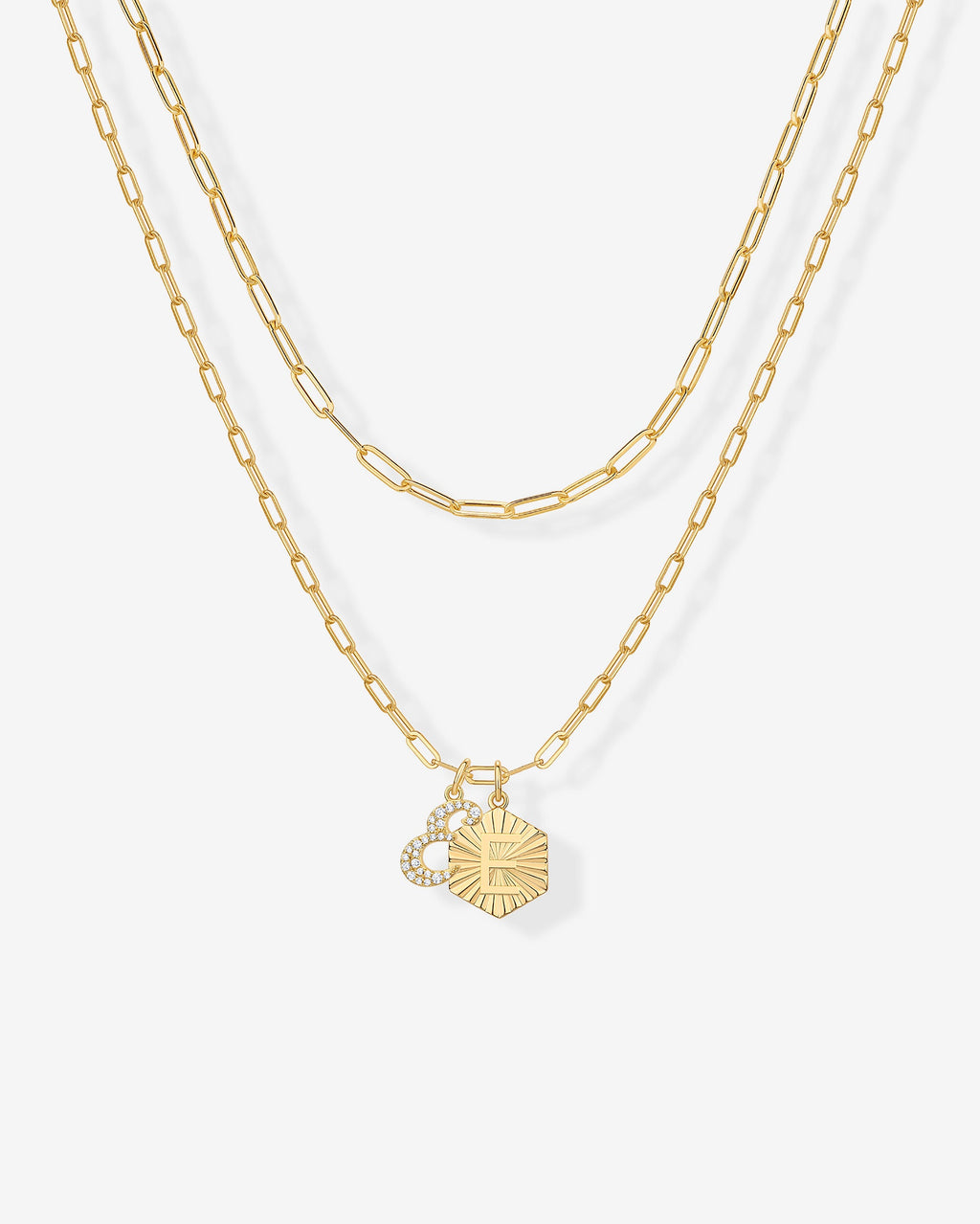 Initial Layered Pendant