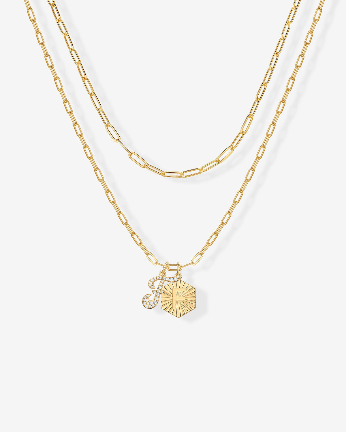 Initial Layered Pendant