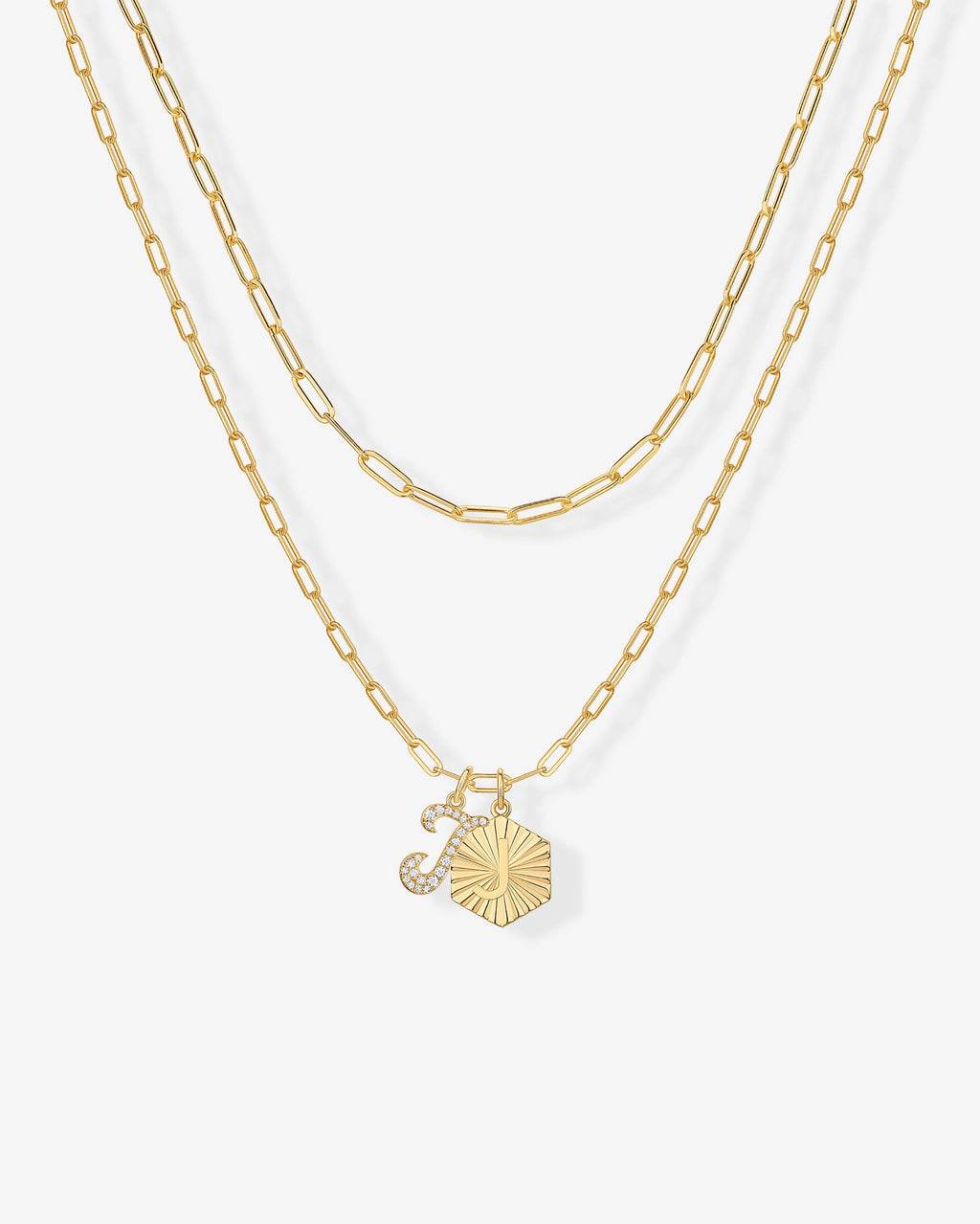 Initial Layered Pendant
