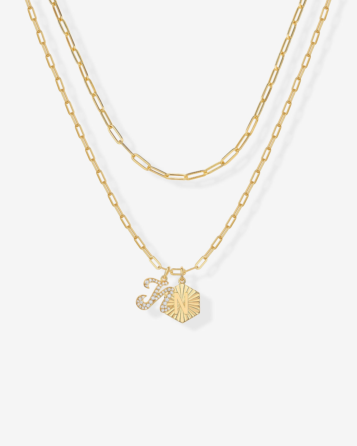 Initial Layered Pendant