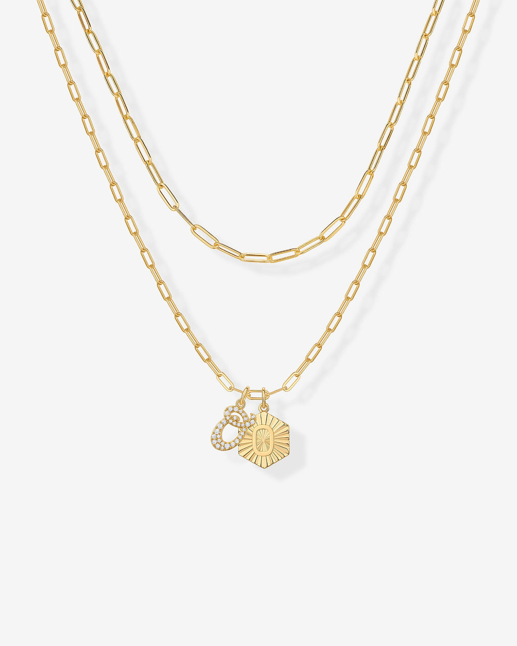 Initial Layered Pendant