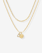 Initial Layered Pendant
