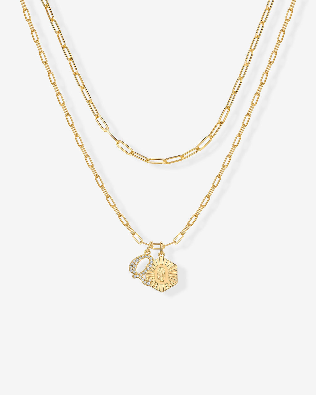 Initial Layered Pendant