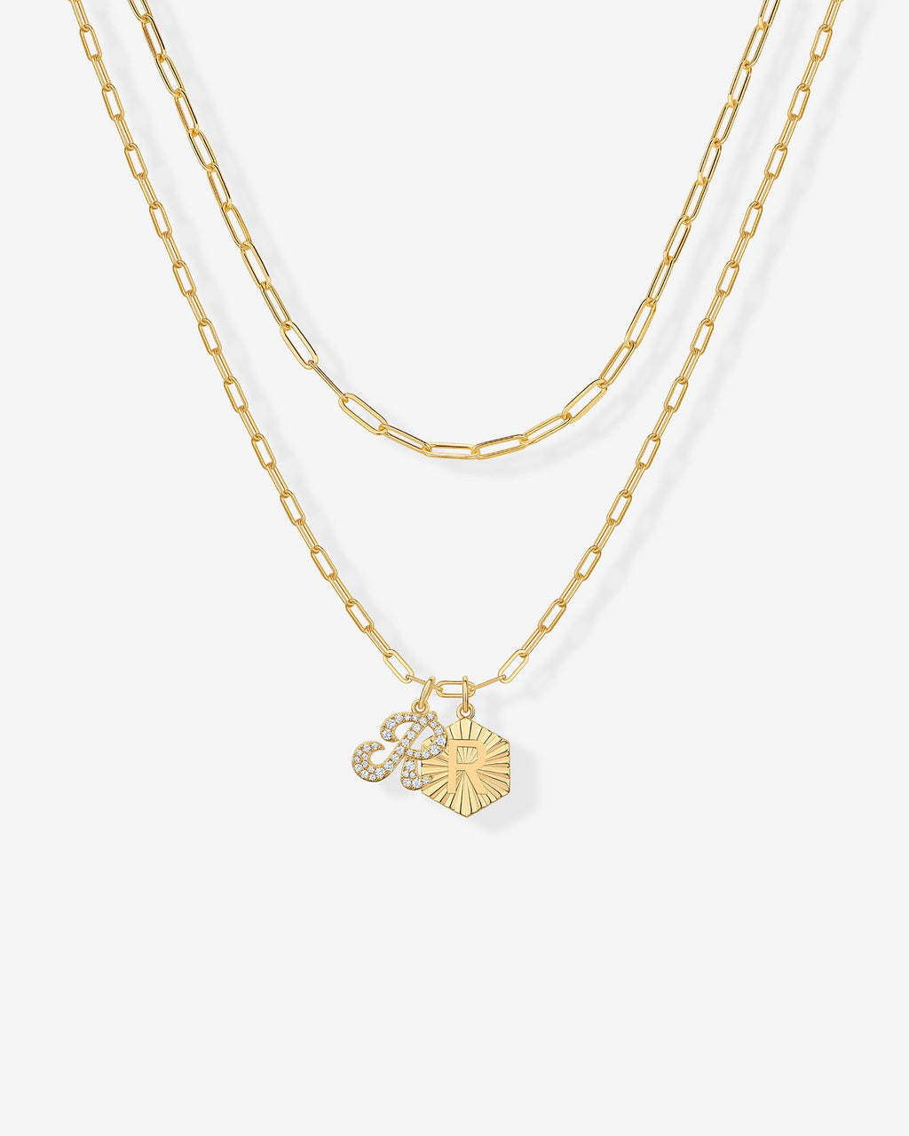Initial Layered Pendant