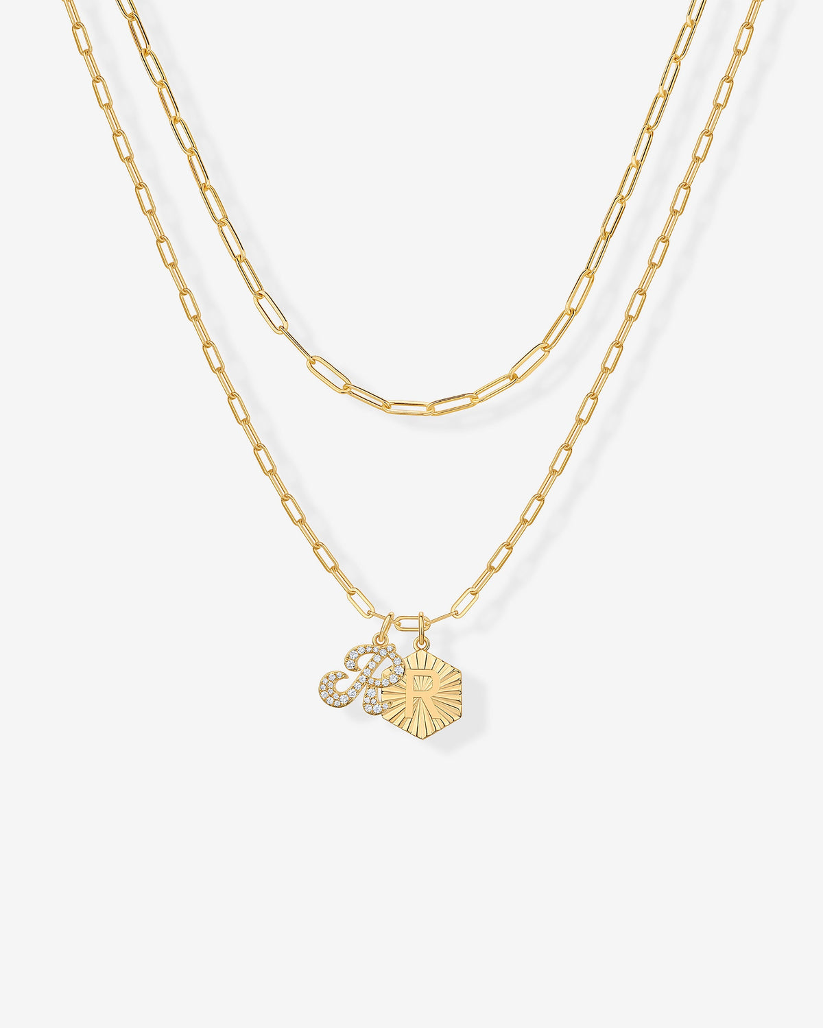 Initial Layered Pendant