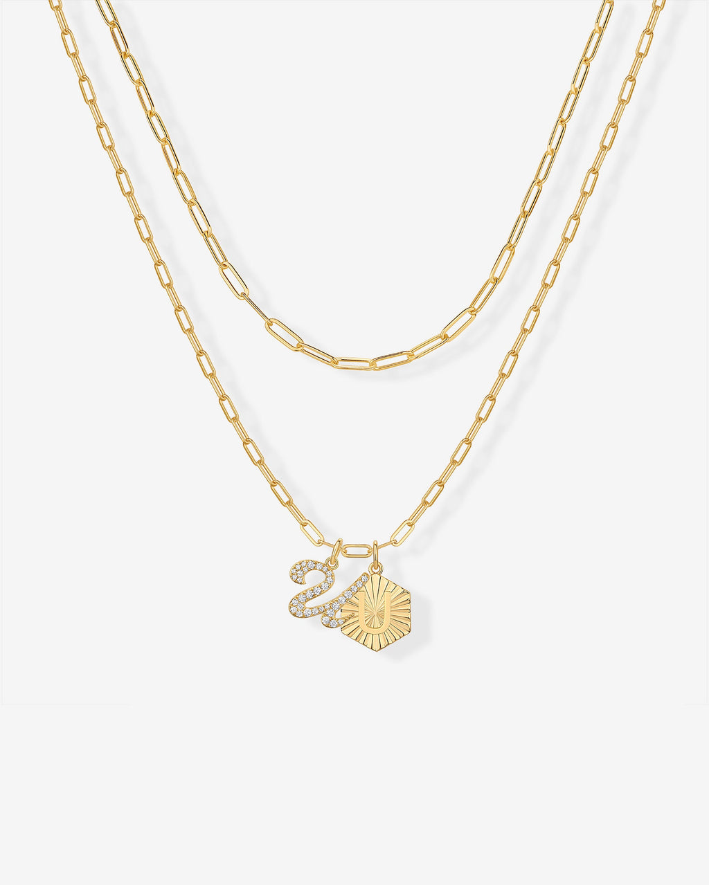 Initial Layered Pendant