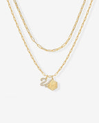Initial Layered Pendant