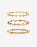Ball Beaded Bracelet Trio