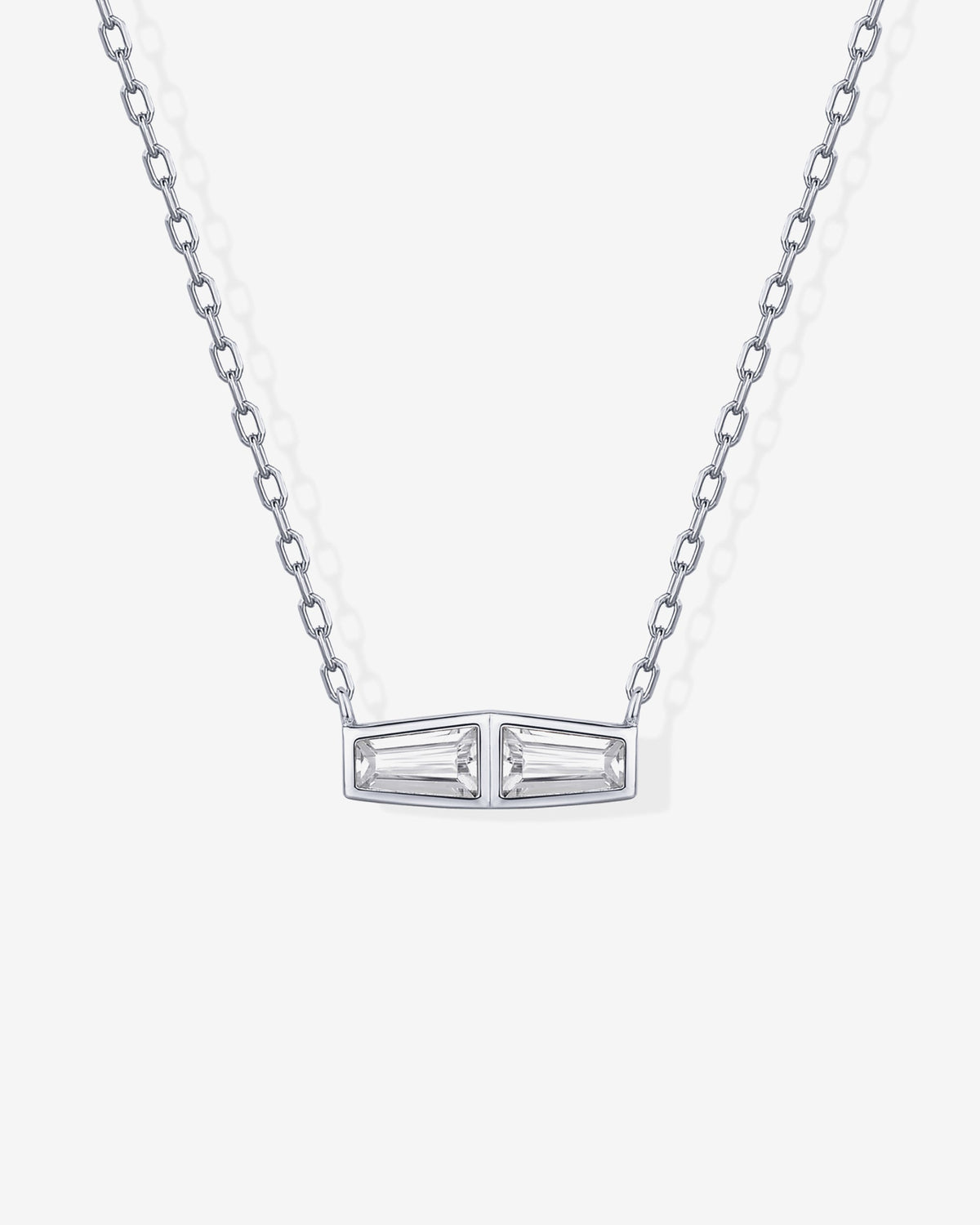 Double Baguette Necklace