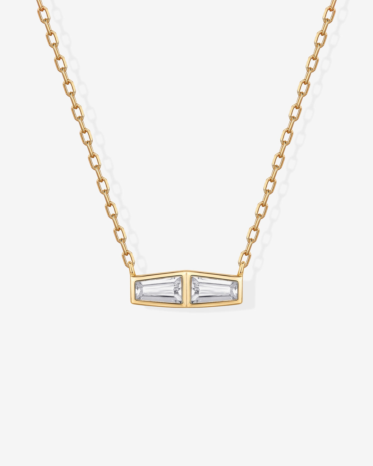 Double Baguette Necklace