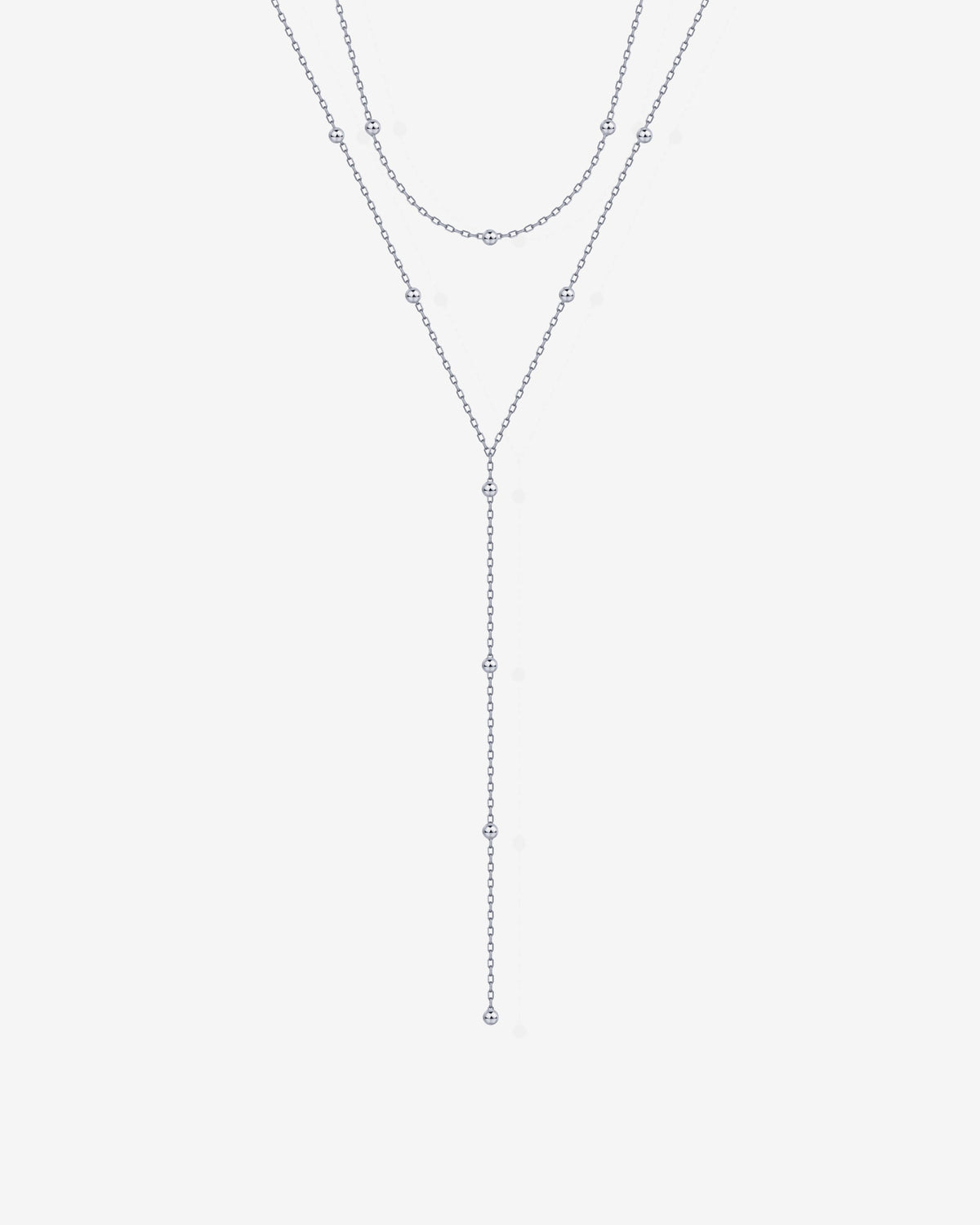 Beaded Tassel Lariat Necklace
