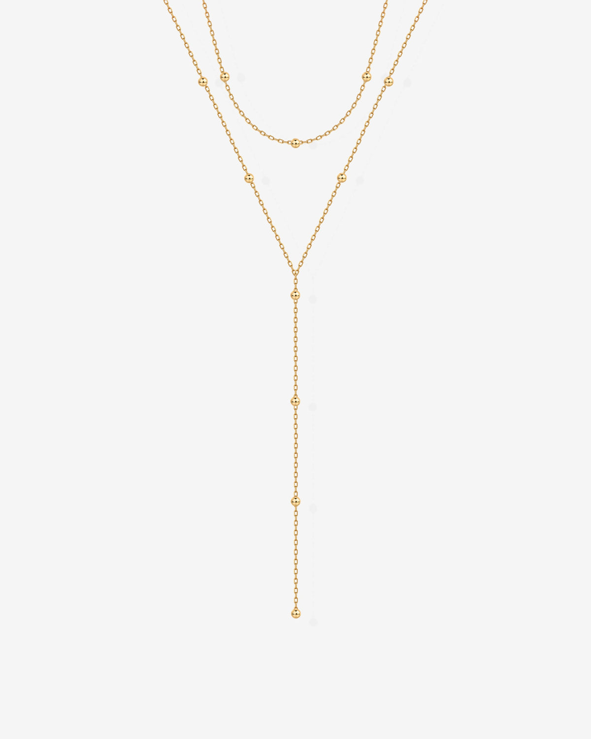 Beaded Tassel Lariat Necklace