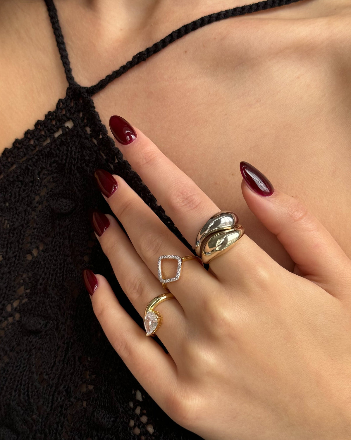 Geo Diamond Ring