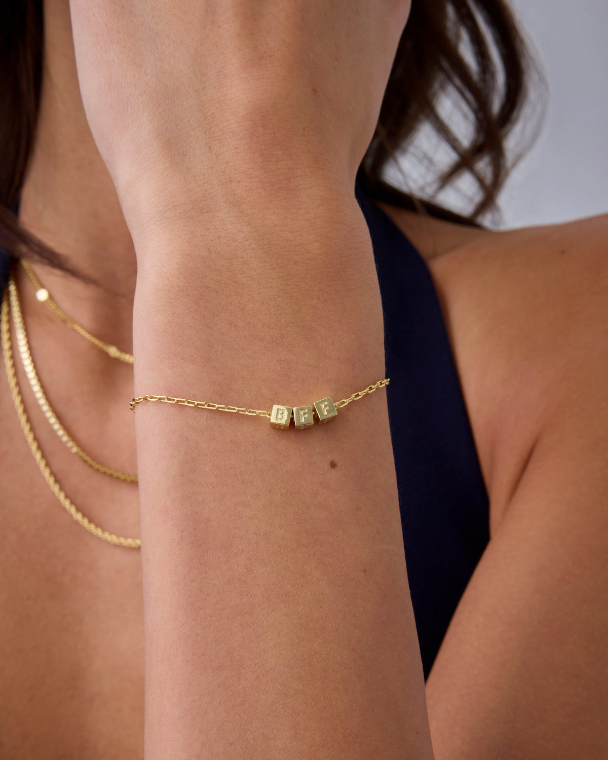 BFF-ILYSM Cube Bracelet
