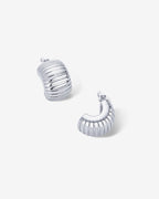 Chunky Ribbed Hoops