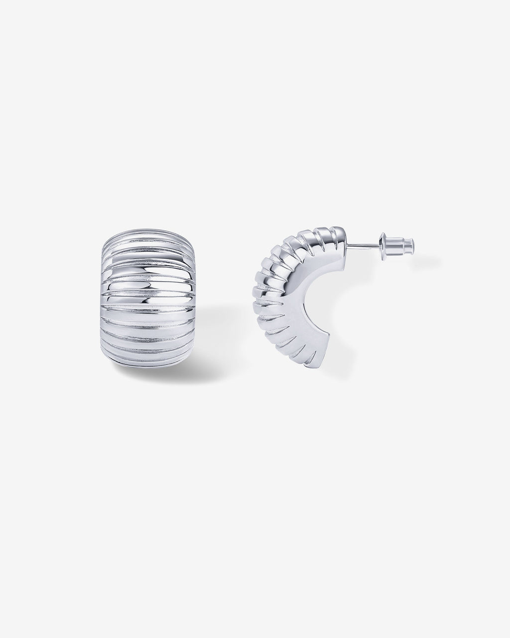 Chunky Ribbed Hoops