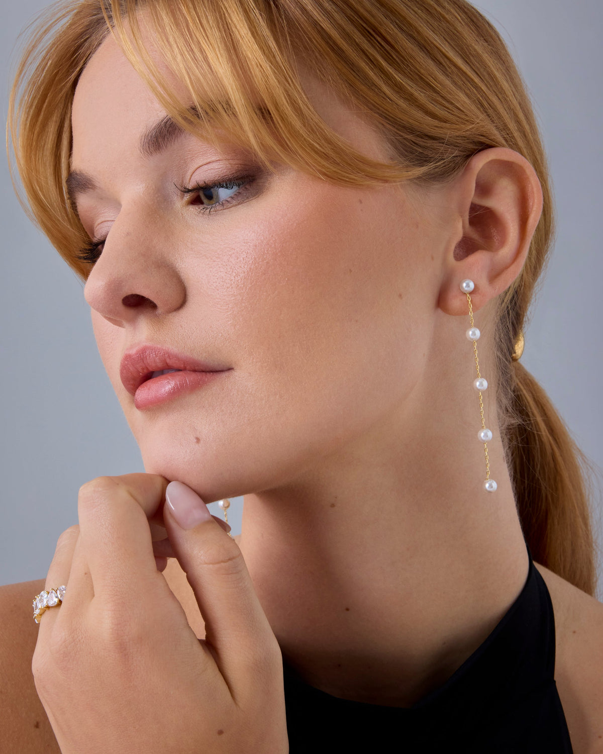 Multi Pearl Drop Earrings
