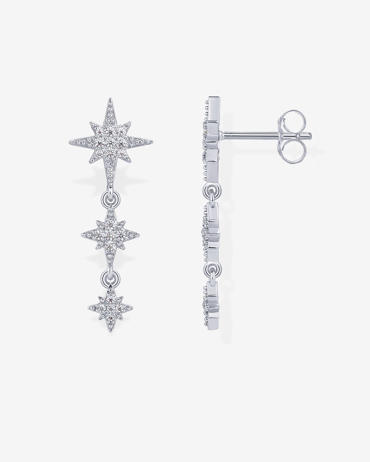 Multi Starburst Drop Earrings