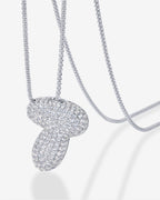 Sparkling Bubble Letter Pendant Necklace