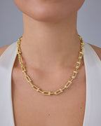 Chunky Barbell Links Chain Necklace
