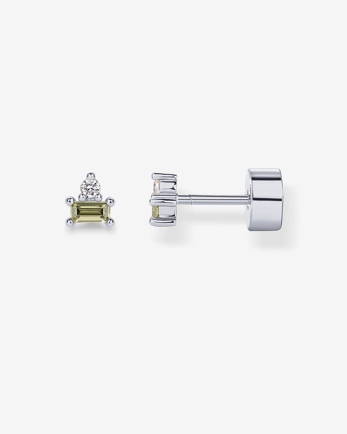 Two-Tone Gemstone Studs