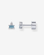 Two-Tone Gemstone Studs