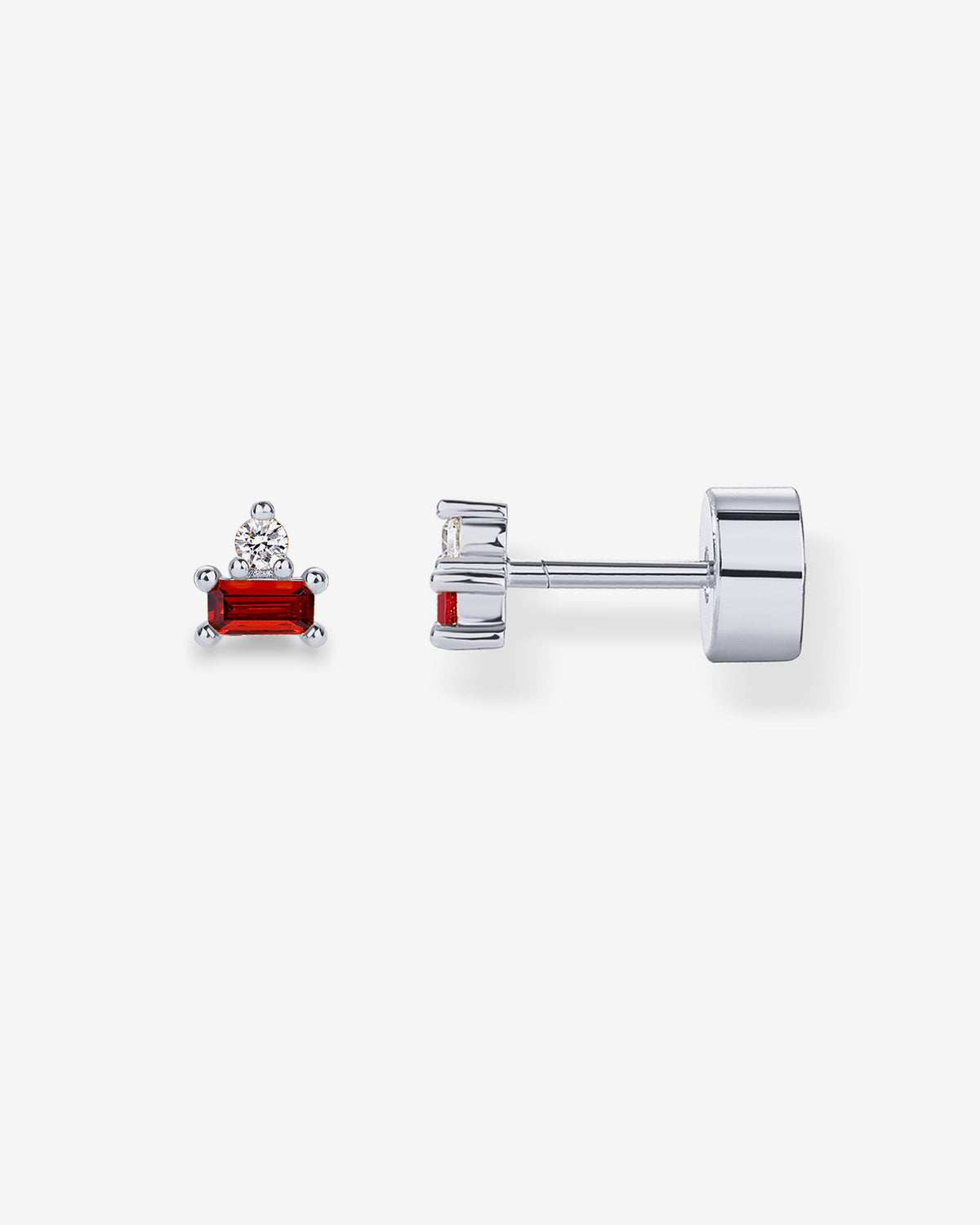 Two-Tone Gemstone Studs