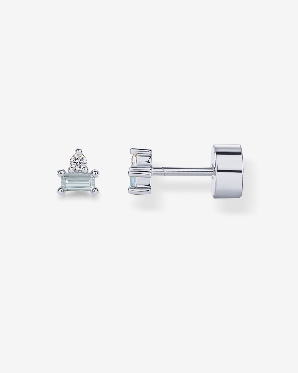 Two-Tone Gemstone Studs