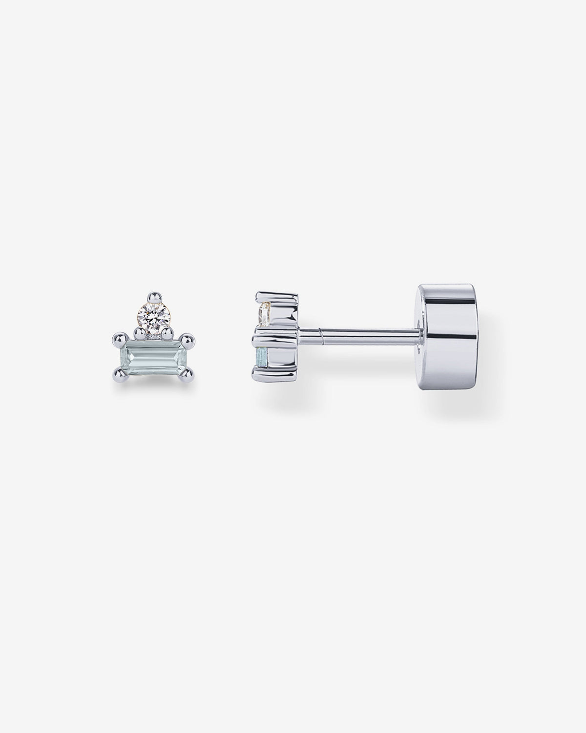 Two-Tone Gemstone Studs