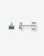 Two-Tone Gemstone Studs