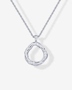 Irregular Hammered Circle Pendant