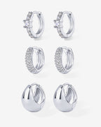 Huggie and Hoop CZ Trio